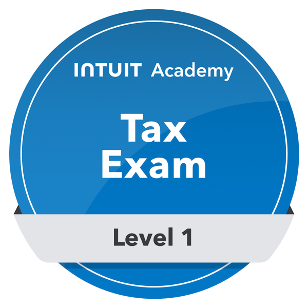 Intuit Academy Tax Exam Level 1 — verified on Credly